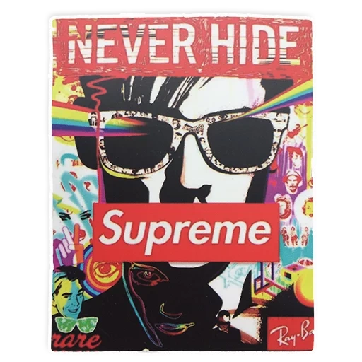 parker, keine, aufkleber, ray ban never hide werbeplakat