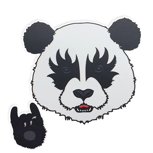 panda, panda panda, panda rock and roll, cabeza de panda, oso panda