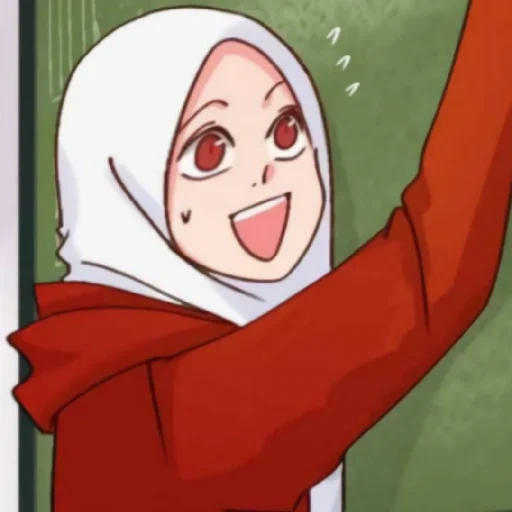anime, animação, menina, anime muslim, madloki arisan