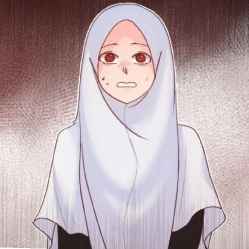 аниме, кавай хиджаб, персонажи аниме, мусульманка хиджаб, мусульманские аниме
