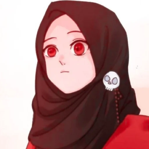 anime, mujer joven, chicas de anime, chica musulmana, dibujos de anime de chicas