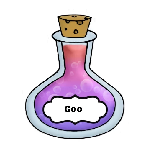 faust, potion, bouteille de potion petite, cartoon magic potion