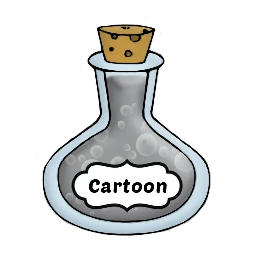 potion, potion, cartoon magic potion, contour du flacon de potion, modèle de potion félix felicius