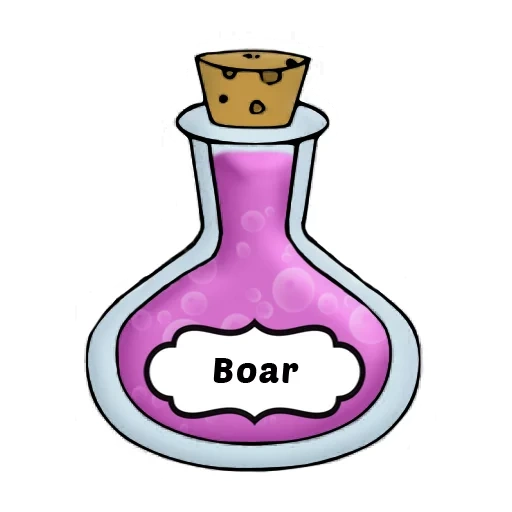 faust, potion, bouteille de potion petite, cartoon magic potion