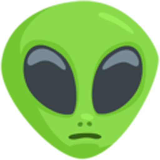 эмодзи инопланетянин, стикеры для whatsapp, зеленый инопланетянин эмоджи, эмоджи инопланетянин, смайл инопланетянин