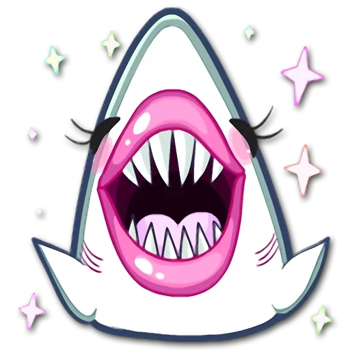 lo squalo, bocca di squalo, modello di squalo, adesivi per squali, squalo a bocca aperta
