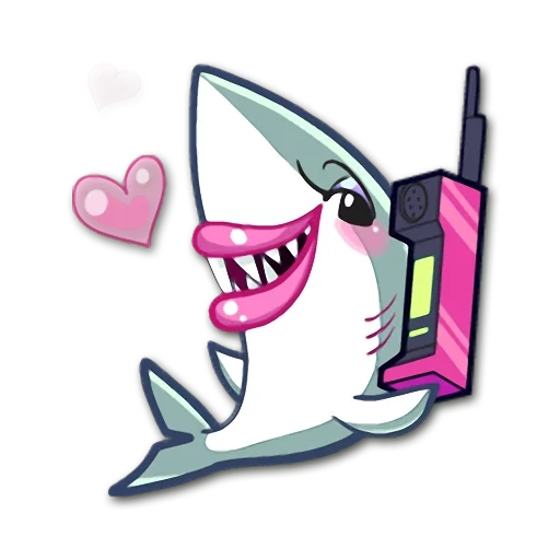 hiu, shark sharki, hiu merah muda, hiu yang glamor, hiu kartun