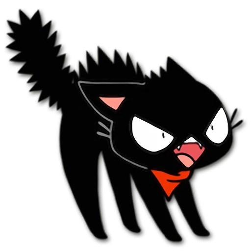 cat teftel, cattedrale di nyanke, felix il gatto è arrabbiato, punta nera di gatto dipinta a mano, messaggero faccia sorridente gatto nero