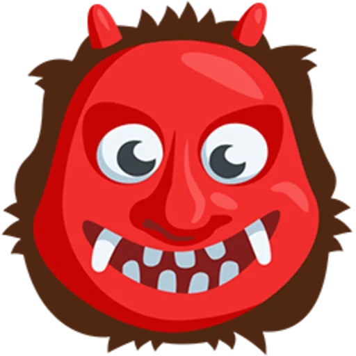 démon des emoji, demon smilik, monstre emoji, emoji est un démon rouge, démon souriant emoji