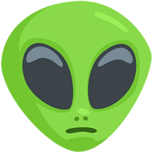 usine d'origine, emoji alien, emoji un extraterrestre, la tête d'un extraterrestre, extraterrestre vert