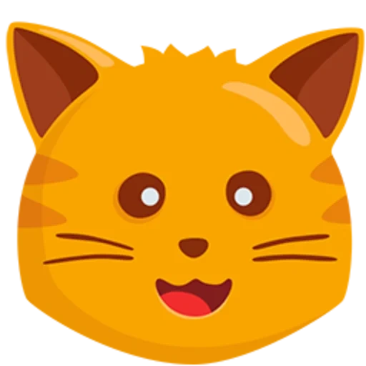 emoji di gatto, smimik cat, il muso dell'emoji del gatto, museruola di gatti emoji, the grinning cat emoji