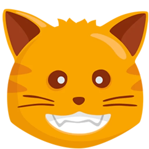 emoji katze, smileik cat, emoji cat lacht, lächelndes katzenlächeln, ein grinsender katze lächelt