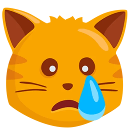 emoji de chat, choc du chat emoji, les emoji du chat maléfique, smiley cat pleure, emoji kotik pleure