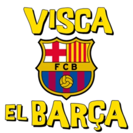 barcelona, barcelona stickers, the emblem of the barcelona is white, emblem of fc barcelona mes que