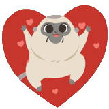 panda in the heart, koala heart, valentine panda, valentine mops, the dog is a heart