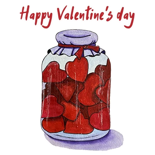 a jar of jam, a can of heart, heart cupping, a jar of jam with a pencil, cardiac vector canister
