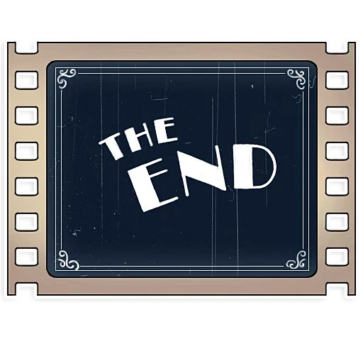 the end of the movie, end movie icon, the end of the movie, the end of an old movie