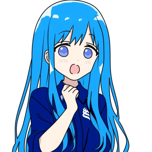 аниме арты, умару аниме, аниме волосы, аниме персонажи, синие волосы аниме