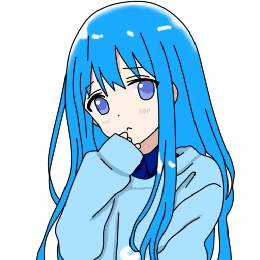 arte anime, idee anime, ragazza anime, personaggi anime, anime chan con i capelli blu