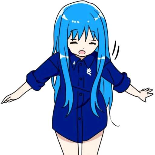 arte de animação, animação chibi, personagem de anime, cabelo de anime azul, anime fundo transparente