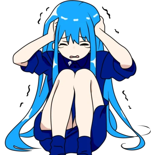 agotamiento, anime ika muusume, miku hatsune es azul, invasión de anime de calamares, invasión de anime de calamares