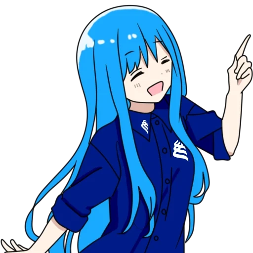 anime, takao arpedgio, personajes de anime, cabello azul del anime, anime feliz anime