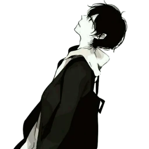 рисунок, sad boy anime, аниме sad boy, аниме парни чб, грустный аниме парень