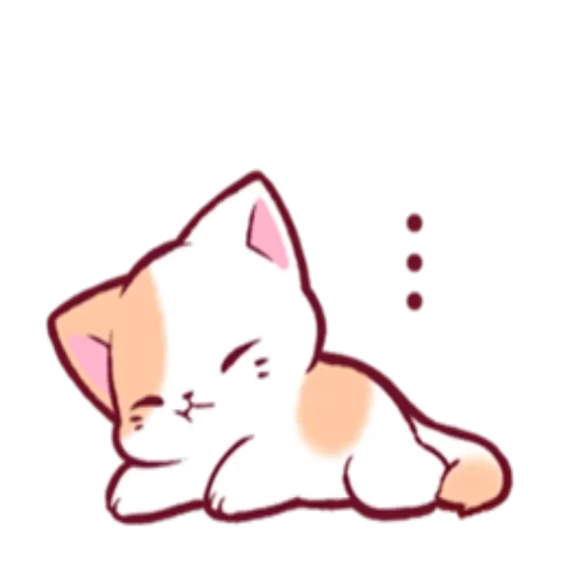 anime cat, милые котики, котики милые рисунки, рисунки милых котиков, милые котики обнимающиеся шаблон