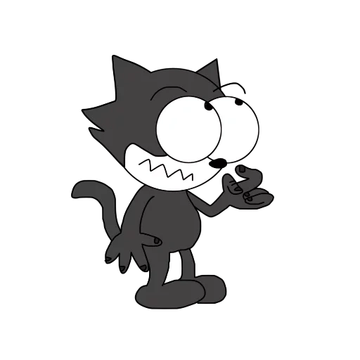 felix the cat, felix the cat is very angry, cardboard cat felix, cat felix sticker, cat felix cartoon cat