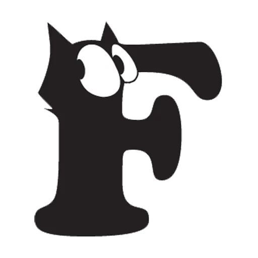 gato, cat felix, modelo de letra, gato logo, padrão de carta