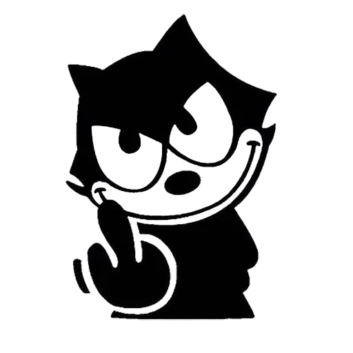 cat felix, the cat felix is evil, cat felix cartun kat, cool stickers cat logo