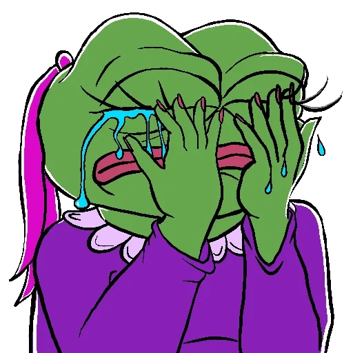 anime, sad toad, crying pepe, toad pepe heart, sad frog pepe