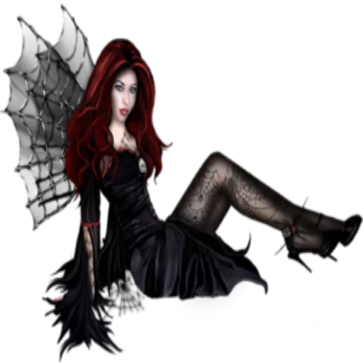 young woman, gothic wumen, gothic angel, 3d gothic girls, gothic girl