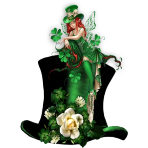 fairy leprekon, chapéus de conto de fadas, fada da irlanda lepreecon, clover leprekon irlanda, st patrick leprecons art