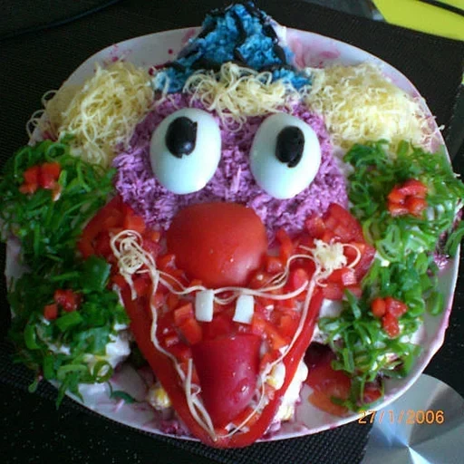 salad, salad bull new year, decoration of ng salads, recipes for new year's salads, cow salad new year 2021