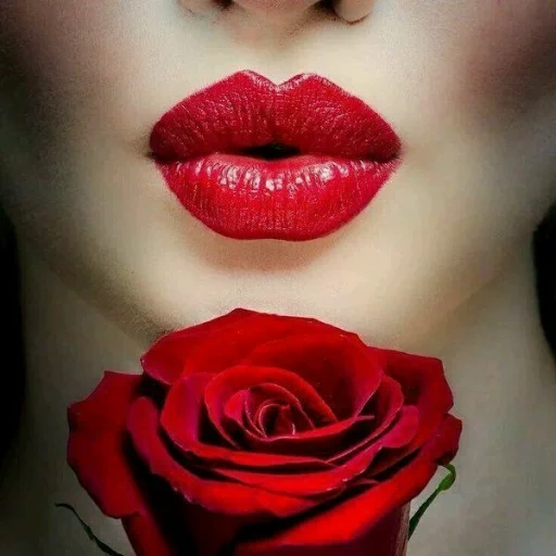 девушка, губы помада, красные губы, красивые губы, красивыми губами розами