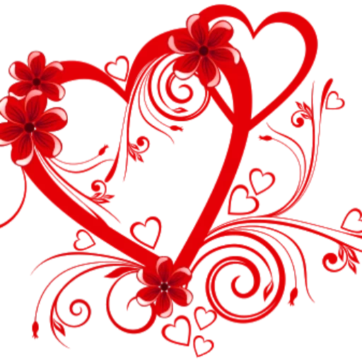 вензель сердце, красивые сердечки, красивые узоры сердечками, день святого валентина вектор, сердечки ко дню святого валентина