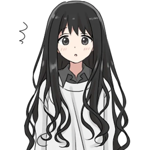 figure, anime day, black hair, miwa animation, anime black hair