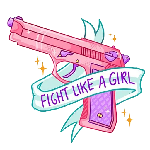 pistola, pistola rosa, combatti come una ragazza, pistola pistola