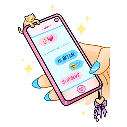 pink cell phone, samsung hello kitty pink, shkrabym fight like sticker