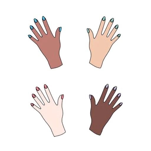 mão, mão, dedos, dedos, manicure da mão