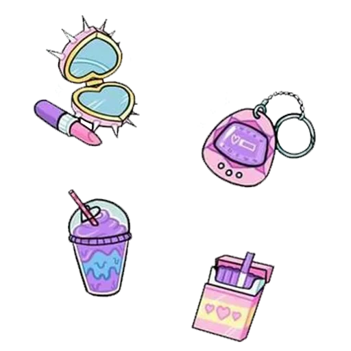 paper, grl pressurized water reactor set, cosmetic icon, badge cosmetics, vector illustration