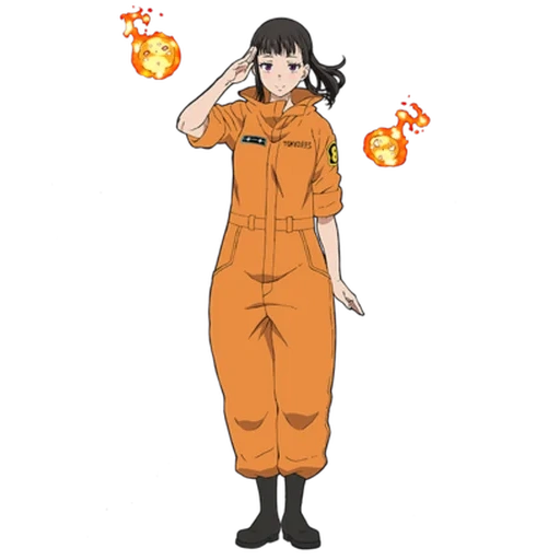 feuerwehr, anime fire force, feuerwehrmaki wallpaper, die charaktere des mädchens des mädchens, anime feurige brigade von feuerwehrleuten