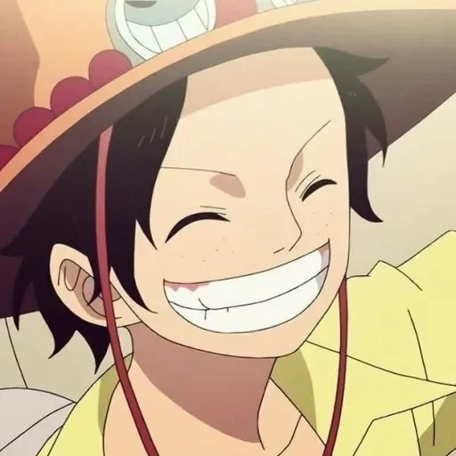 luffy, van pies, ace sonríe, ace one piece, one piece luffy