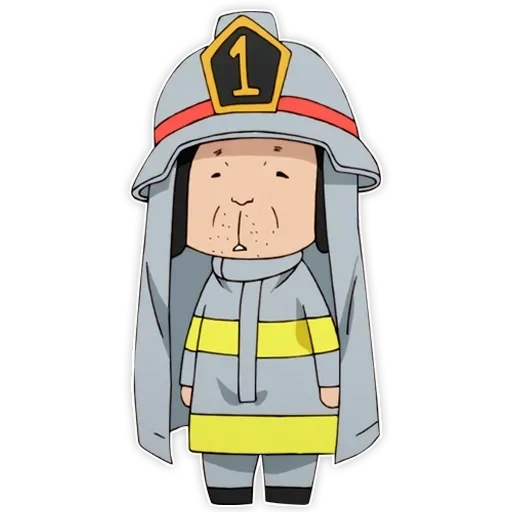 пожарник, аниме про пожарников, пламенная бригада пожарных, пламенная бригада пожарных наклейки