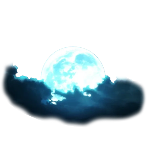 облака, темнота, голубая луна, клипарт облако, облако магии без фона