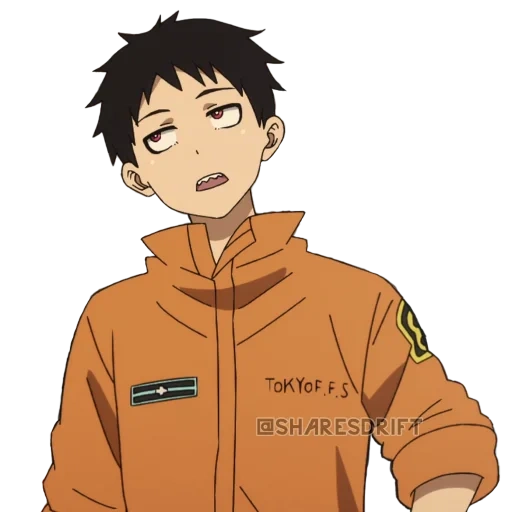 anime, anime characters, kusakabe hiban tire, characters anime drawings, flame brigade of firefighters akitaru ob