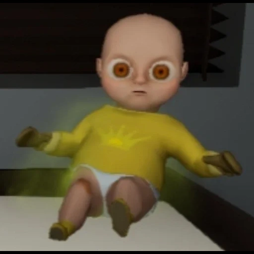 juego de niños calvos, juego amarillo bebé, juego bebé amarillo, bebé demonio amarillo, juego de bebé amarillo
