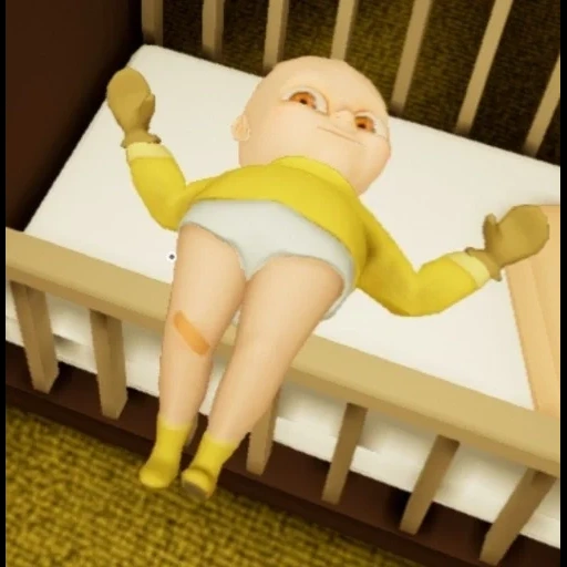 anak, baby ello game, game baby yellow, the baby in yellow game, kid yellow game horror