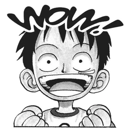 luffy, diagram, karakter anime, luffy comics smile, luffy tersenyum hitam dan putih